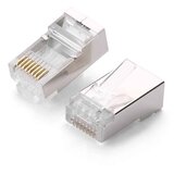 Ugreen RJ45 Cat6 STP Oklopljeni Konektori 10 kom 24K Zlatni &amp;ndash; (20333) Slike