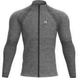 Compressport SEAMLESS ZIP SWEATSHIRT Muška sportska majica, siva, veličina