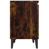  Noćni ormarići s metalnim nogama dimljeni hrast 40 x 30 x 50 cm | shoptok.hr
