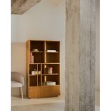 Kave Home Vitrina u dekoru hrasta s kliznim vratima u prirodnoj boji 100x174x40 cm Helvine – | shoptok.hr