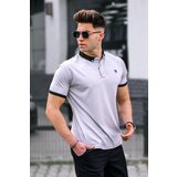 Madmext Gray Polo Collar Basic Men's T-Shirt Cene