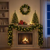  Set mini božićnih drvaca 60 cm 125 LED lampica Topla bijela PVC | shoptok.hr