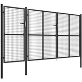  Vrata čelična 400 x 150 cm antracit | shoptok.hr