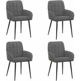vidaXL Jedilni stoli 4 pcs Žamet Temno siva 57 x 50 x 85 cm, (5000296901) | Shoptok.si