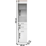 Kondela Vitrina, bela/hrast sonoma, TOPTY TIP 03 | Shoptok.si