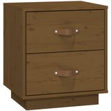 Maison Chic Nočna omarica - Nočna miza medeno rjava 40x34x45 cm trdna borovina, (21689537) | Shoptok.si