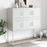 vidaXL Komoda bela 100,5x39x107 cm hladno valjano jeklo Cene