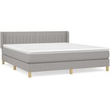  Box spring postelja z vzmetnico svetlo siva 180x200 cm blago, (20790996) | Shoptok.si