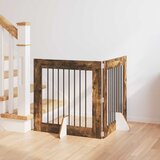  Vrata za pse s postoljem 2 pcs Dimljeni hrast 80 x 80 cm | shoptok.hr