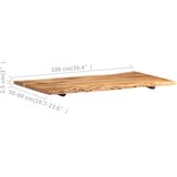 Stolna ploča od masivnog bagremovog drva 100 x (50-60) x 2,5 cm | Eponuda.ba