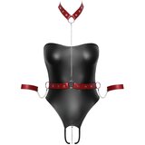 Cottelli Bondage - svetleče telo s sidri za roke (črno-rdeče) | Shoptok.si