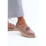 S. BARSKI Women's Suede Loafers with Flat Heels and Decorative D&A | Shoptok.si