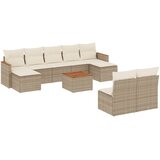  10-dijelni set vrtnih sofa s jastucima bež od poliratana | shoptok.hr
