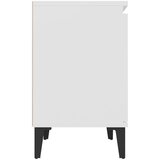  Noćni ormarići s metalnim nogama bijeli 40 x 30 x 50 cm | shoptok.hr