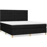  S oprugama i madracem crni 180x200 cm od tkanine | shoptok.hr