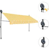  Tenda na ručno uvlačenje LED 400 cm bijelo-narančasta | shoptok.hr