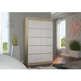 ADRK Furniture Garderobna omara z drsnimi vrati Benisso - 120 cm
