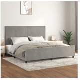  Za krevet s uzglavljem svjetlosivi 200x200 cm baršunasti | shoptok.hr
