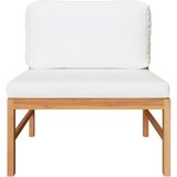Maison Chic Srednji kavč - Sofa - Kanape s krem blazinami trdna tikovina, (21726821) Cene