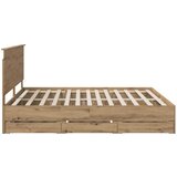  Bed Frame with Storage and Headboard Artisan Oak 180 x 200 cm | shoptok.hr