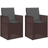  Vrtne stolice za blagovanje 2 pcs Smeđa i antracit PP | Eponuda.com