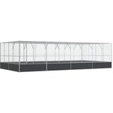  Kavez za ptice s produžetkom srebrni 832x414x212 cm čelični | shoptok.hr