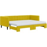 vidaXL Izvlečna dnevna postelja z vzmetnicami rumena 80x200 | Shoptok.si
