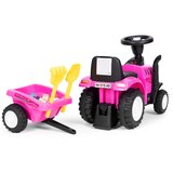  Guralica Traktor za vožnju s prikolicom za djecu, interaktivni volan, zvukovi, roza | shoptok.hr