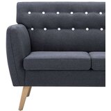 vidaXL Kavč trosed z oblogo iz blaga 172x70x82 cm temno sive barve | Shoptok.si