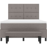  Krevet s kutijom s madracem i klupom Taupe 140x190 cm Tkanina | shoptok.hr