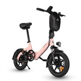 BODYWEL Mini zložljivo električno kolo T16 Pro, 14", 250 W 36 V 7,8 Ah, za vožnjo na delo, roza, (5000008645) | Shoptok.si