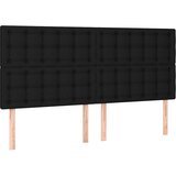  s oprugama i madracem crni 200x200 cm od tkanine | shoptok.hr