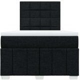 vidaXL Box spring postelja z vzmetnico črna 120x190 cm blago | Shoptok.si