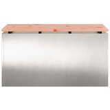 vidaXL vrtna klupa srebrno 80 x 40 x 43 cm nehrđajući čelik | shoptok.hr