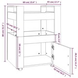  Kolica crna 60 x 45 x 80 cm od konstruiranog drva | shoptok.hr