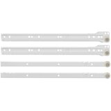  Klizač za ladice 12 pcs Bijelo 350 mm Čelik | shoptok.hr