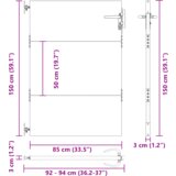 vidaXL Vrtna vrata Crna 105 x 150 cm Čelik s praškastim premazom | shoptok.hr