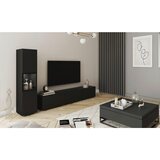 MID.YOU Dnevni Regal Berlin I, Črna Mat, Osvetlitev, 2-Delni | Shoptok.si
