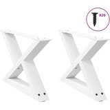vidaXL noge kavne mize 2 kosa bela 60x(30-31,3) cm jeklo, (21828293) | Shoptok.si