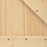  Drsna vrata s kompletom vodil 90x210 cm trdna borovina, (20804514) | Shoptok.si