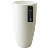 ELHO Okrugla tegla za biljke Pure Soft Round High (Vanjska dimenzija (ø x V): 29,5 x 53,2 cm, Bijele boje, Plastika) | shoptok.hr