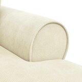  Ležaljka s suknjom Krema 91 x 157 x 91 cm Rebrasta tkanina | shoptok.hr
