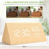 VORRINC Digitalna Budilka z Lesnim Videzom | Shoptok.si