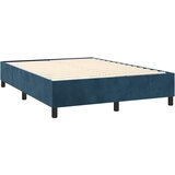  box spring s madracem LED tamnoplavi 140x190 cm baršun | shoptok.hr