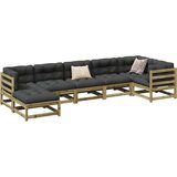  7-dijelni set vrtnih sofa od impregnirane borovine s jastucima | shoptok.hr