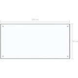 vidaXL Kuhinjska zaščitna obloga prozorna 100x50 cm kaljeno steklo | Shoptok.si