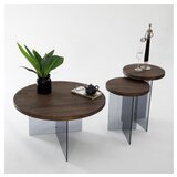 Hanah home set stolova serenity 2 walnut dark grey | ePonuda.com