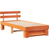  Krevetna konstrukcija s uzglavljem Voštano smeđa 90 x 200 cm | shoptok.hr