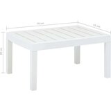 vidaXL Vrtna mizica bela 78x55x38 cm plastična | Shoptok.si
