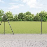 vidaXL Ograda u obliku heksagona Siva 1.4x25 m Čelik | shoptok.hr